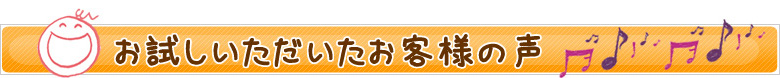 お試しいただいたお客様の声