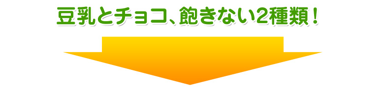 豆乳とチョコ、飽きない2種類！