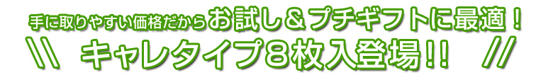キャレタイプ8枚入り登場！