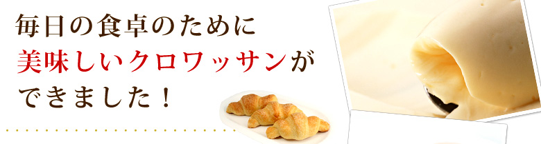 毎日の食卓のために美味しいクロワッサンができました！