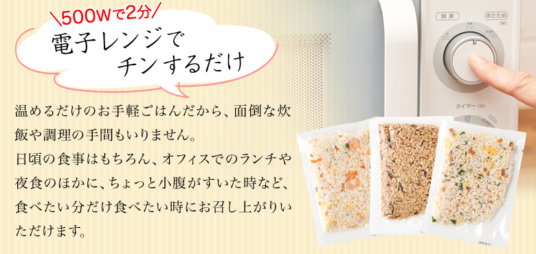 電子レンジでチンするだけ