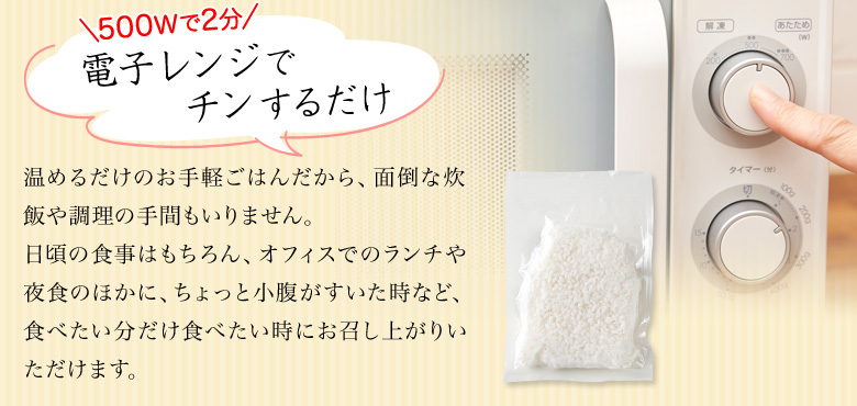 電子レンジでチンするだけ