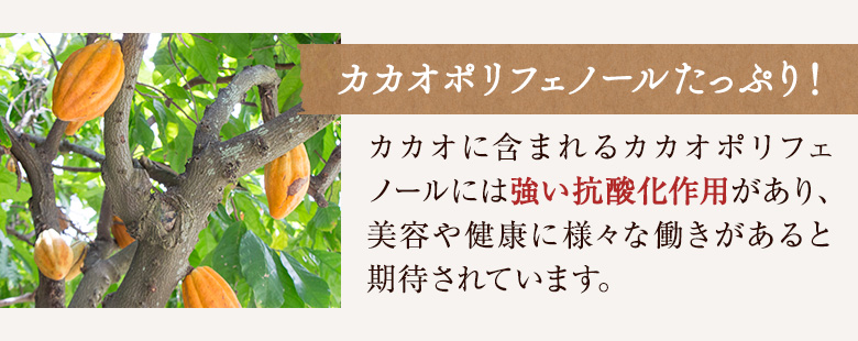 カカオポリフェノールたっぷり!