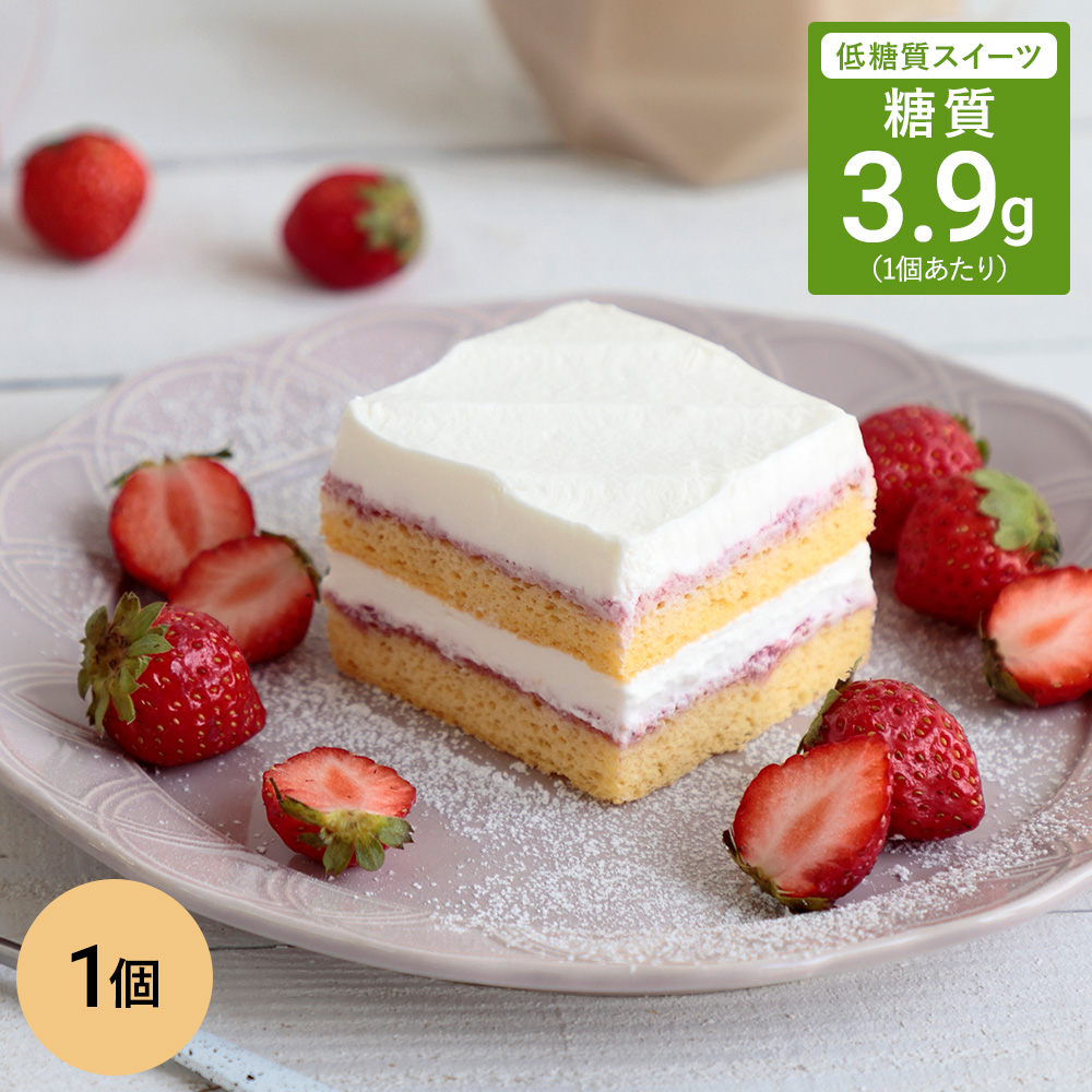 糖質オフいちごのショートケーキ