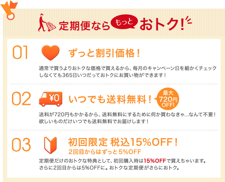 定期便ならもっとおトク!