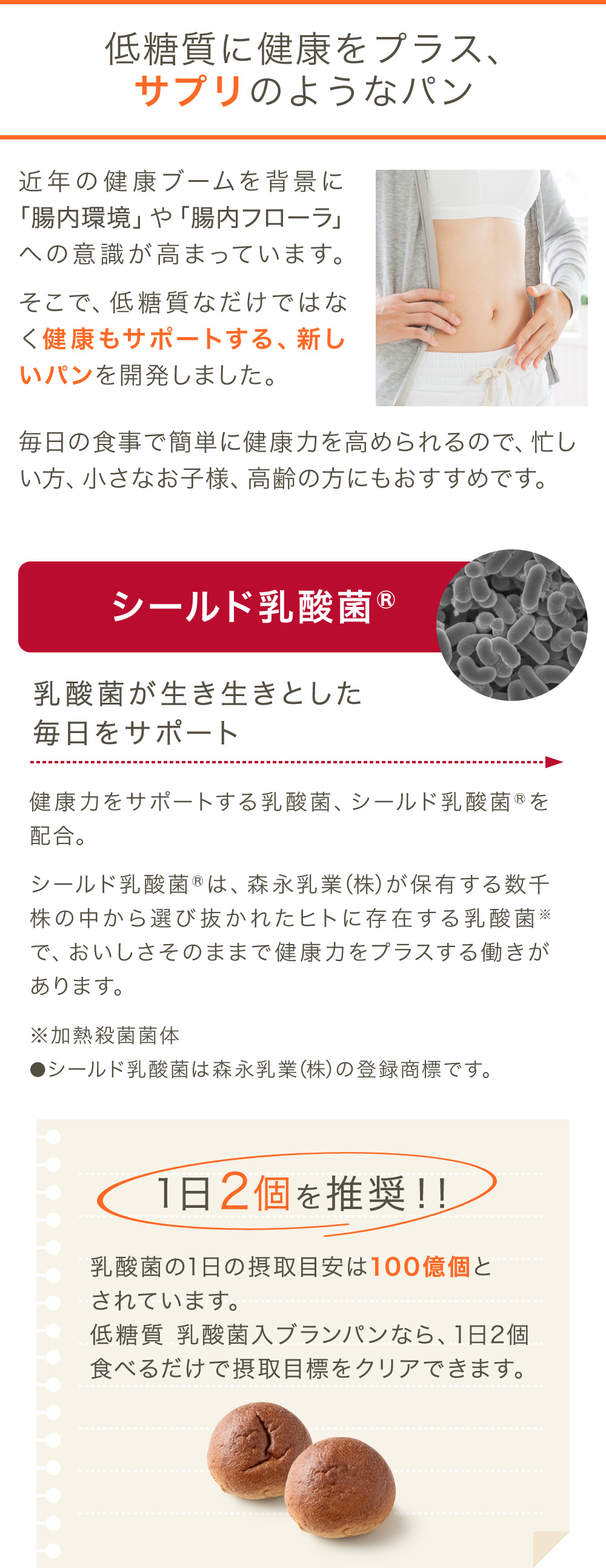 低糖質に健康をプラス、サプリのようなパン