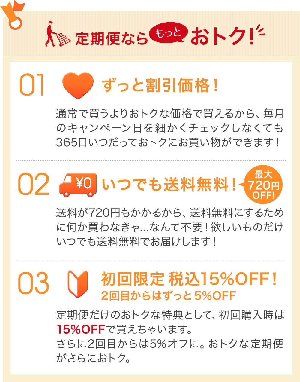 定期便ならもっとおトク!