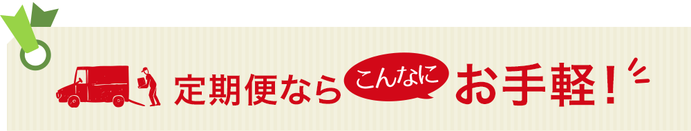 定期便ならこんなにお手軽!