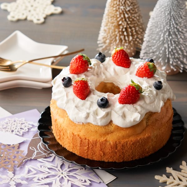クリスマスケーキや誕生日ケーキに！！低糖質ミックス粉でつくるシフォン風ケーキ